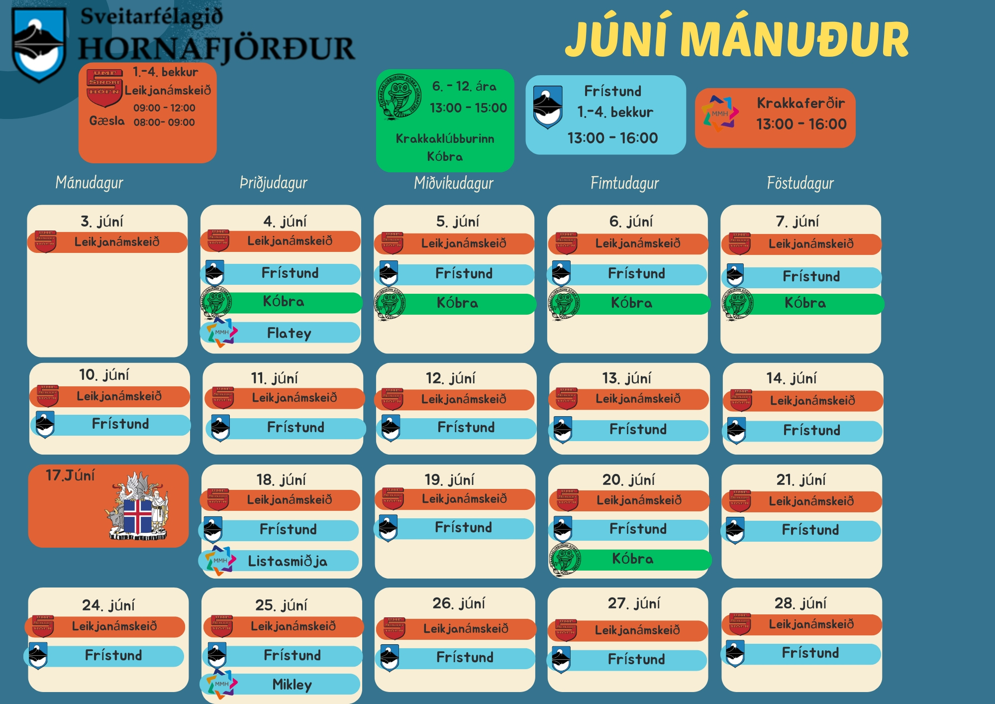 Juni-dagskra